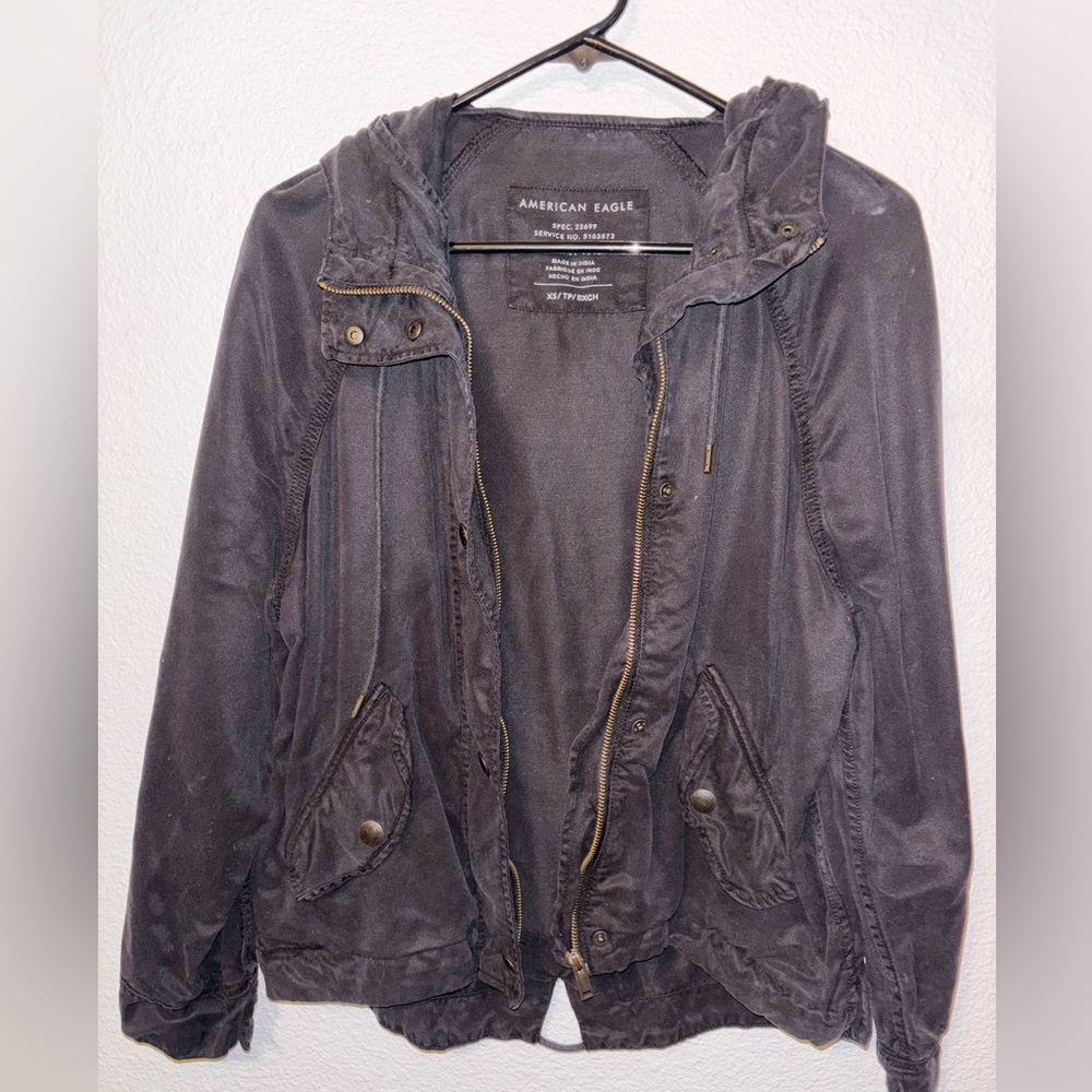 American Eagle Black Med Weight Jacket
